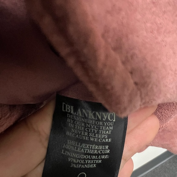 BlankNYC Rare Blush Pink Suede Moto Jacket Small - Picture 9 of 9